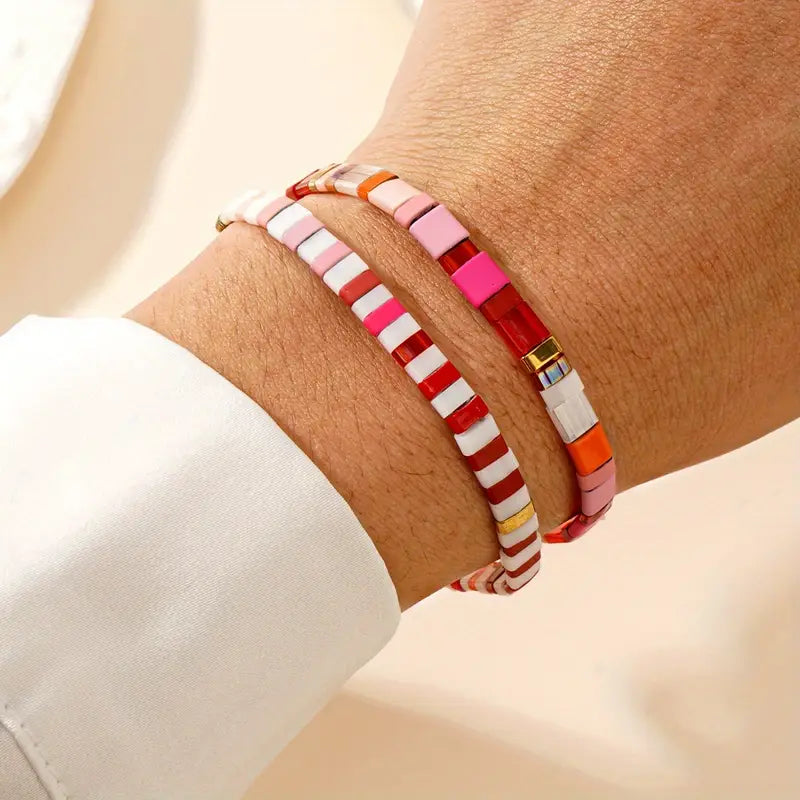Colorful TILA Bead Bracelet | Stöd bröstcancer