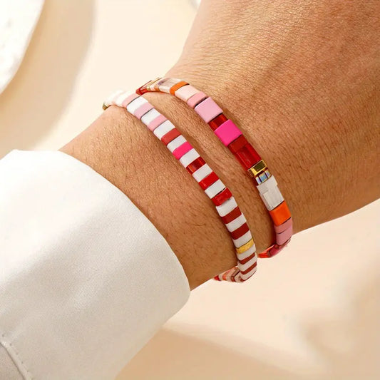 Colorful TILA Bead Bracelet | Stöd bröstcancer