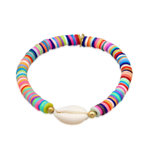 Rainbow Shell Charm Bracelet | Stöd bröstcancer