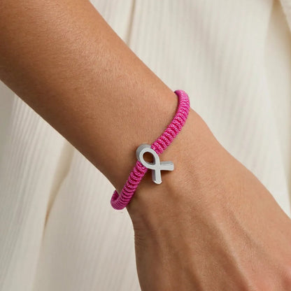Ribbon Rope Bracelet | Stöd bröstcancer