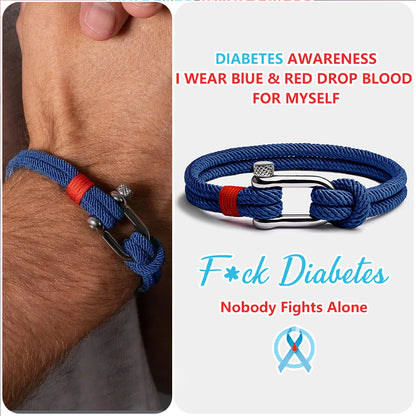 Anchor Navy Bracelet | Stöd diabetes
