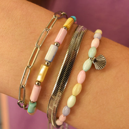 Pastel Colored Bracelet | Stöd bröstcancer