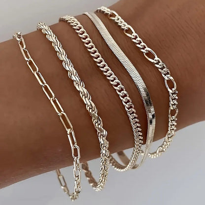 Classy Gold Bracelet Set | Stöd bröstcancer