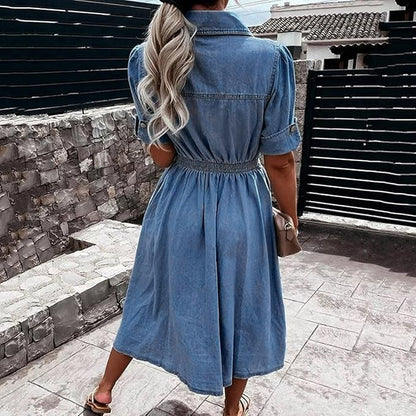 Tanvika™ - Fashionabel denimklänning