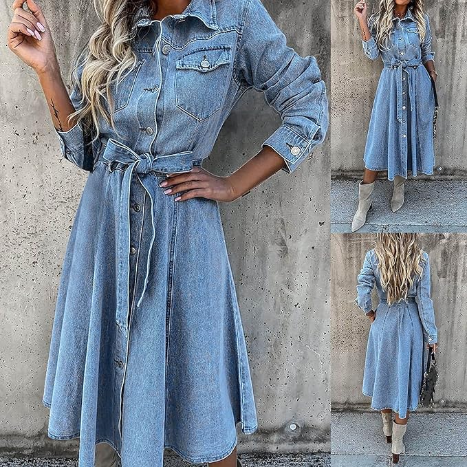 Tanvika™ - Fashionabel denimklänning