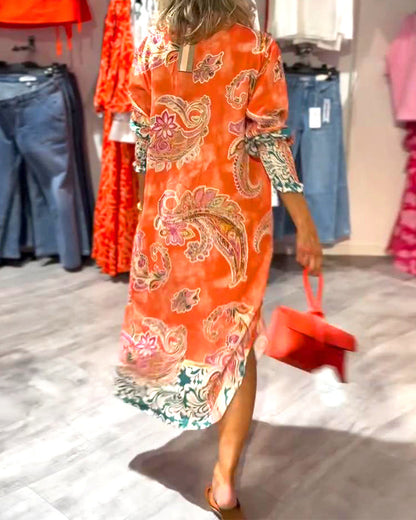 Meilin™ - Boho Classy klänning med tryck