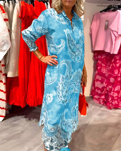 Meilin™ - Boho Classy klänning med tryck