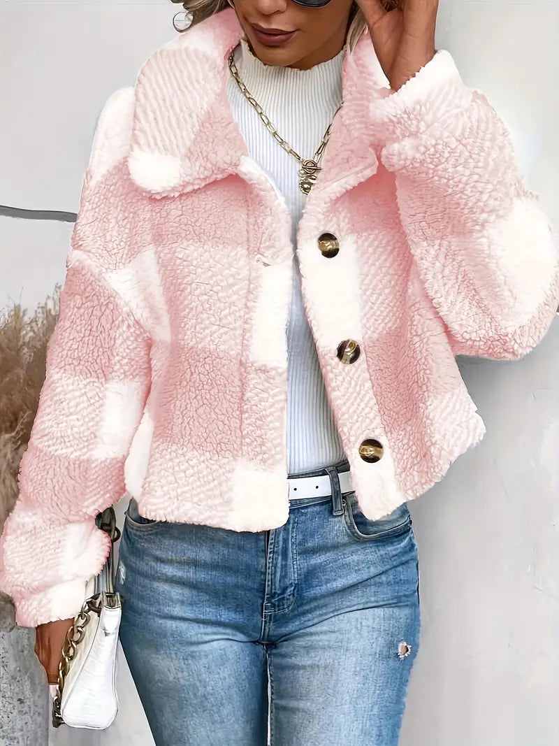 Plaid Pattern Jacket | Stöd bröstcancer