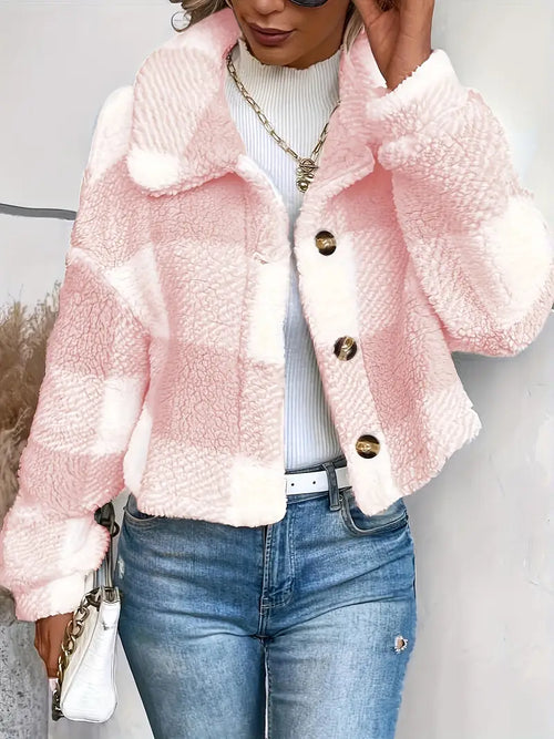 Plaid Pattern Jacket | Stöd bröstcancer