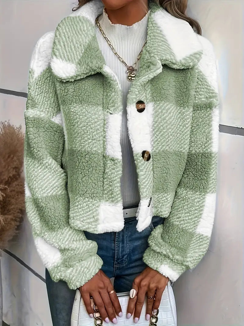 Plaid Pattern Jacket | Stöd bröstcancer