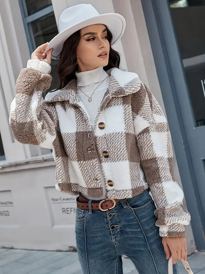 Plaid Pattern Jacket | Stöd bröstcancer