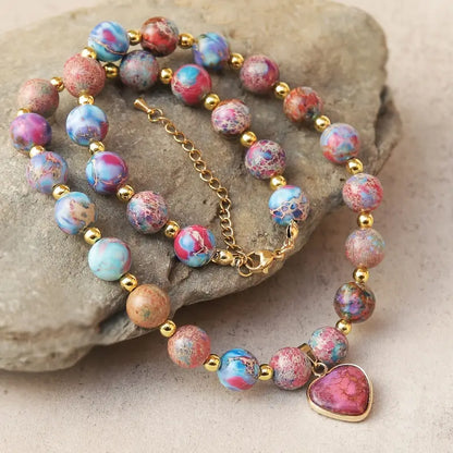 Stone Heart Necklace | Stöd bröstcancer