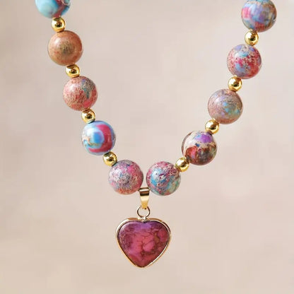 Stone Heart Necklace | Stöd bröstcancer