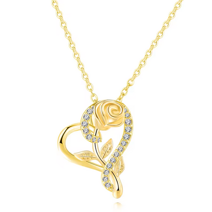 Heart Rose Necklace | Stöd bröstcancer
