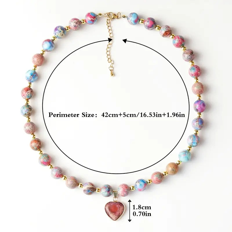 Stone Heart Necklace | Stöd bröstcancer