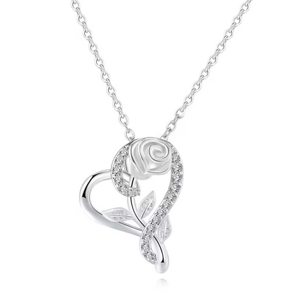 Heart Rose Necklace | Stöd bröstcancer
