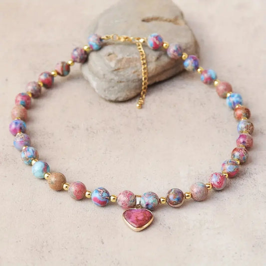 Stone Heart Necklace | Stöd bröstcancer