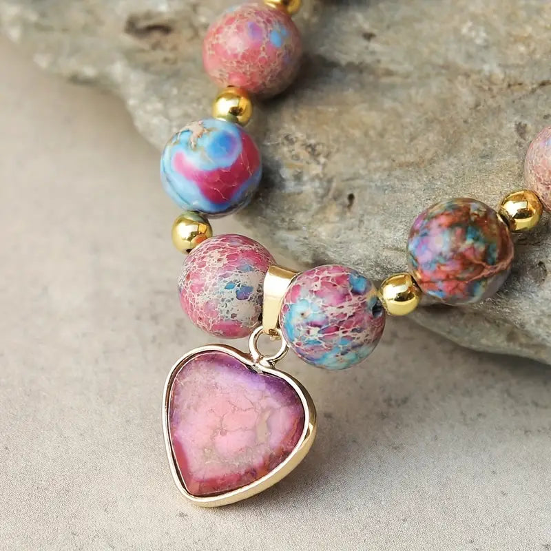 Stone Heart Necklace | Stöd bröstcancer