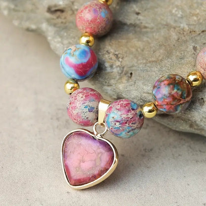 Stone Heart Necklace | Stöd bröstcancer