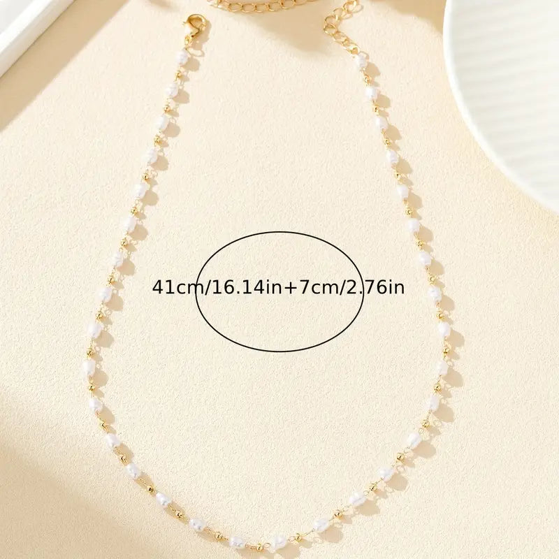 Golden Pearl Necklace | Stöd bröstcancer