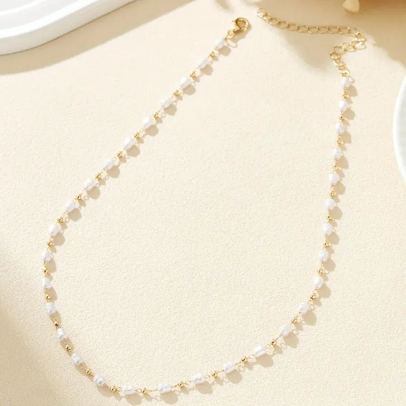 Golden Pearl Necklace | Stöd bröstcancer