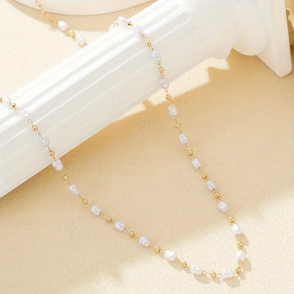 Golden Pearl Necklace | Stöd bröstcancer