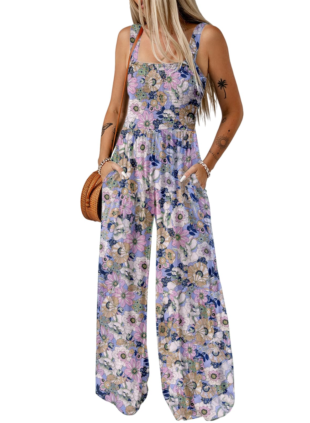Elarune™ - Overall med blommigt tryck