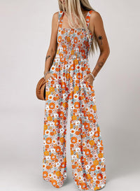Vit (orange-gult blommigt mönster)