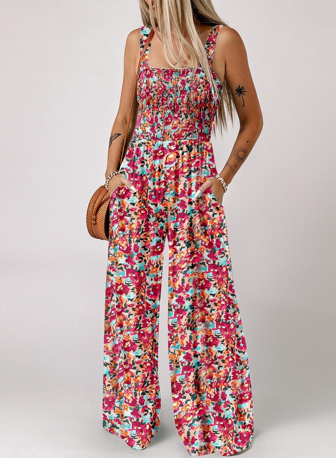 Elarune™ - Overall med blommigt tryck