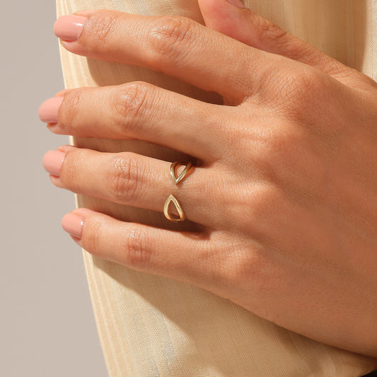 Open Geometric Ring | Stöd bröstcancer
