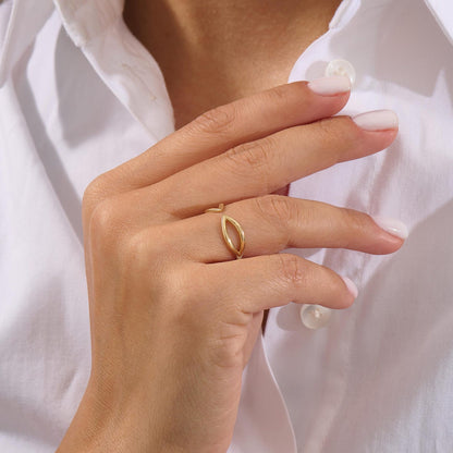 Open Geometric Ring | Stöd bröstcancer