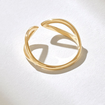 Open Geometric Ring | Stöd bröstcancer