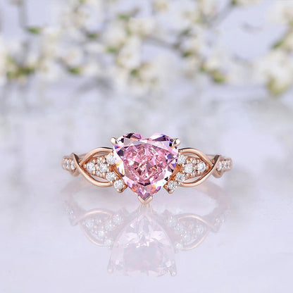 Blush Heart Ring | Stöd bröstcancer