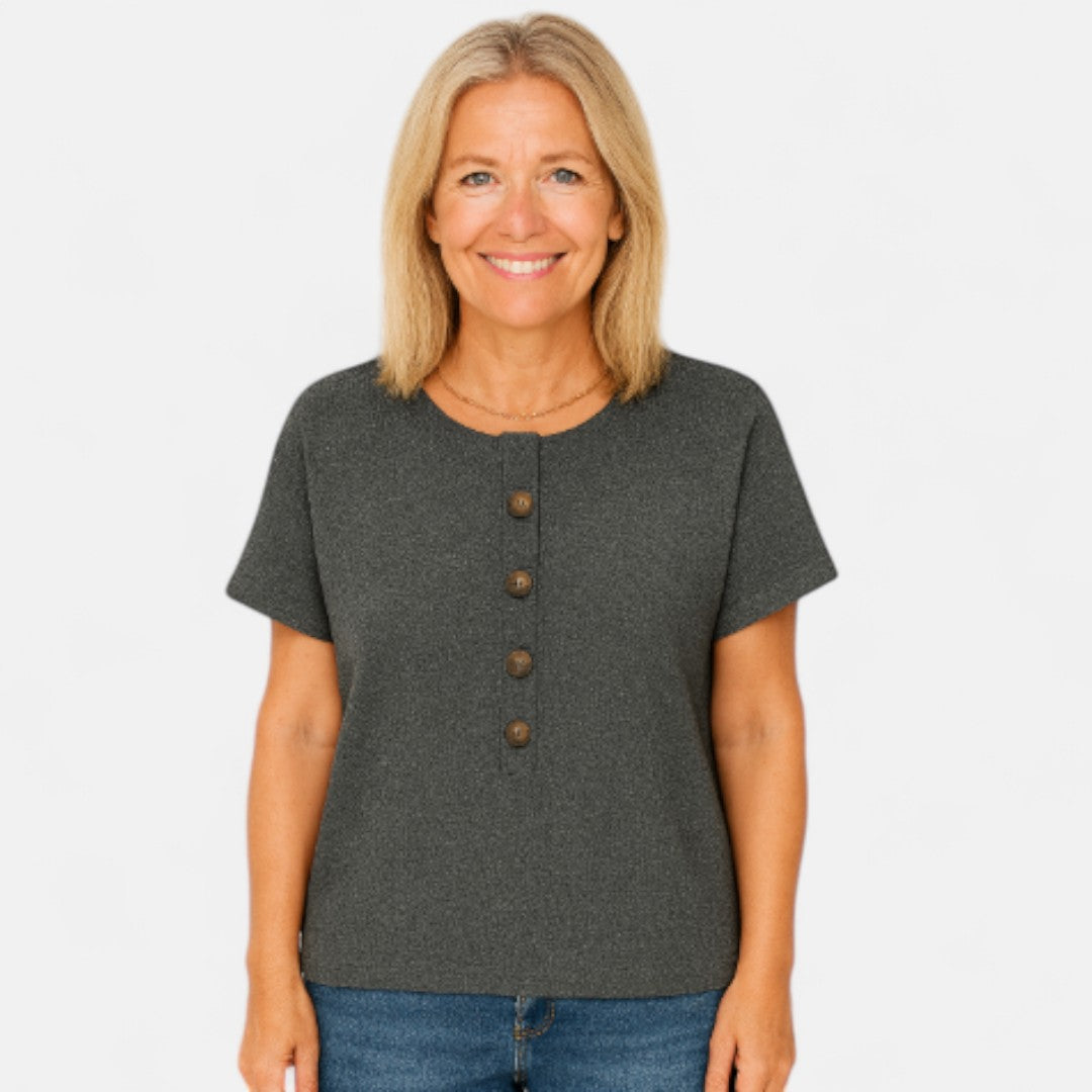 Siv™ - Knäppt komfort-T-shirt