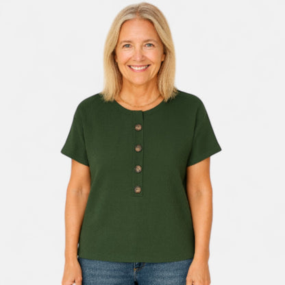 Siv™ - Knäppt komfort-T-shirt