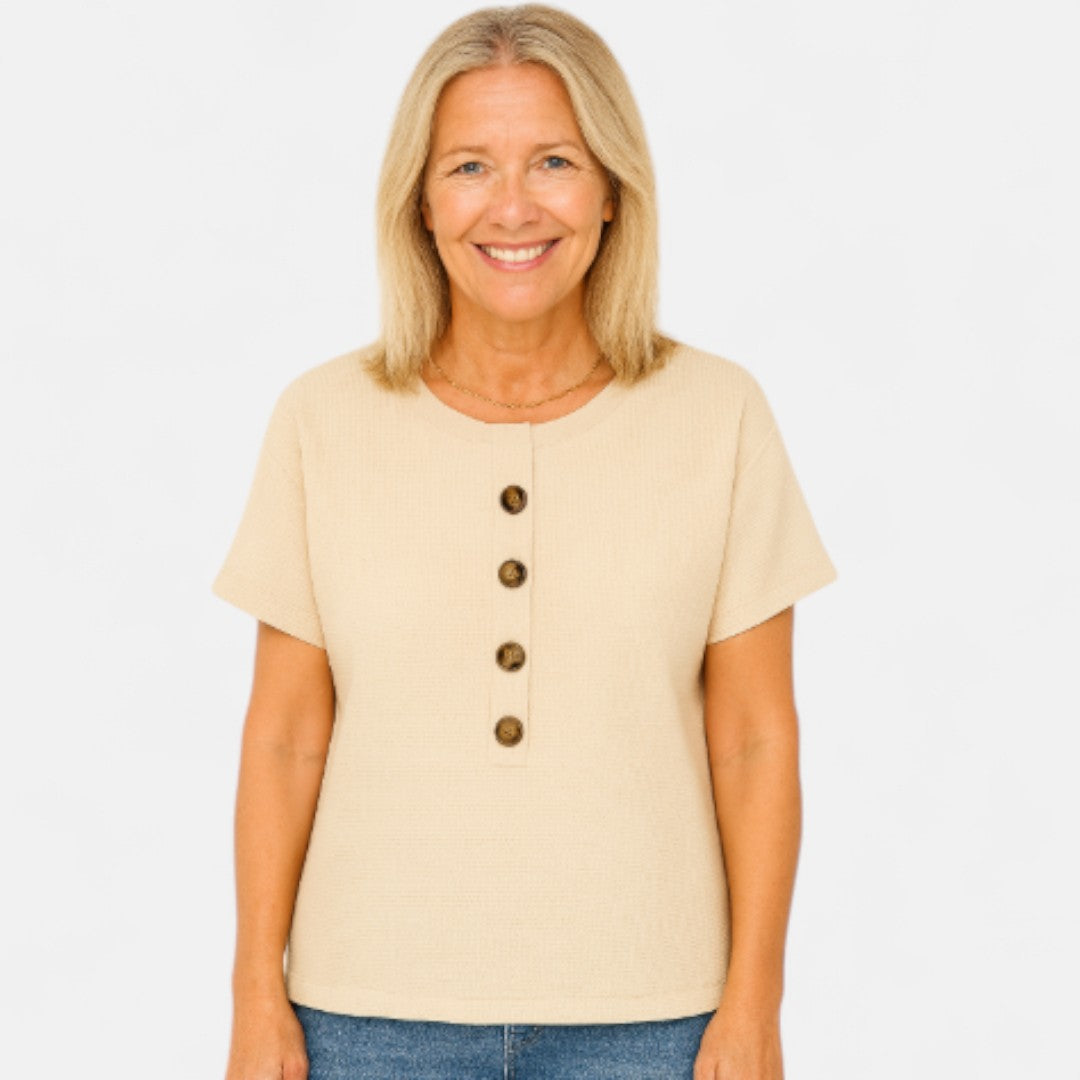 Siv™ - Knäppt komfort-T-shirt