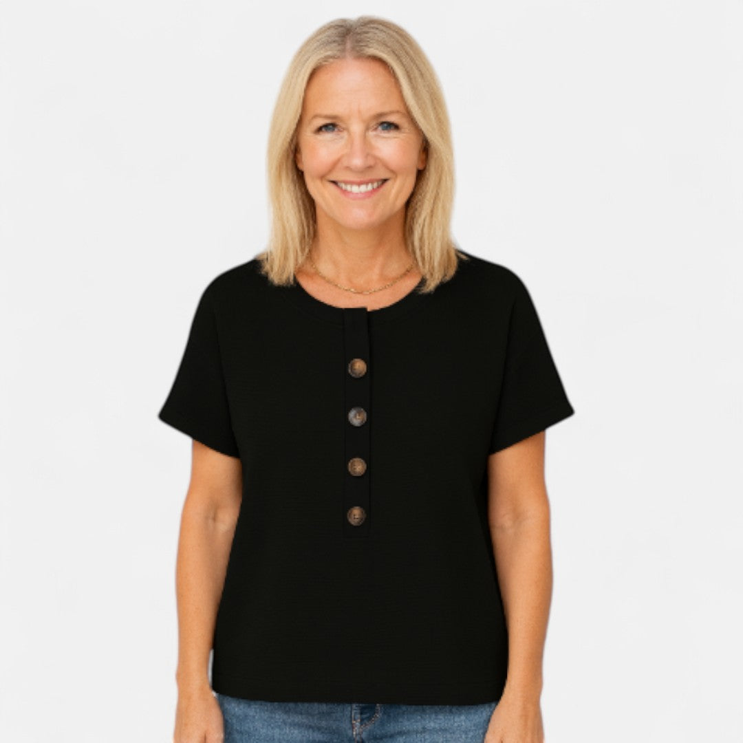 Siv™ - Knäppt komfort-T-shirt
