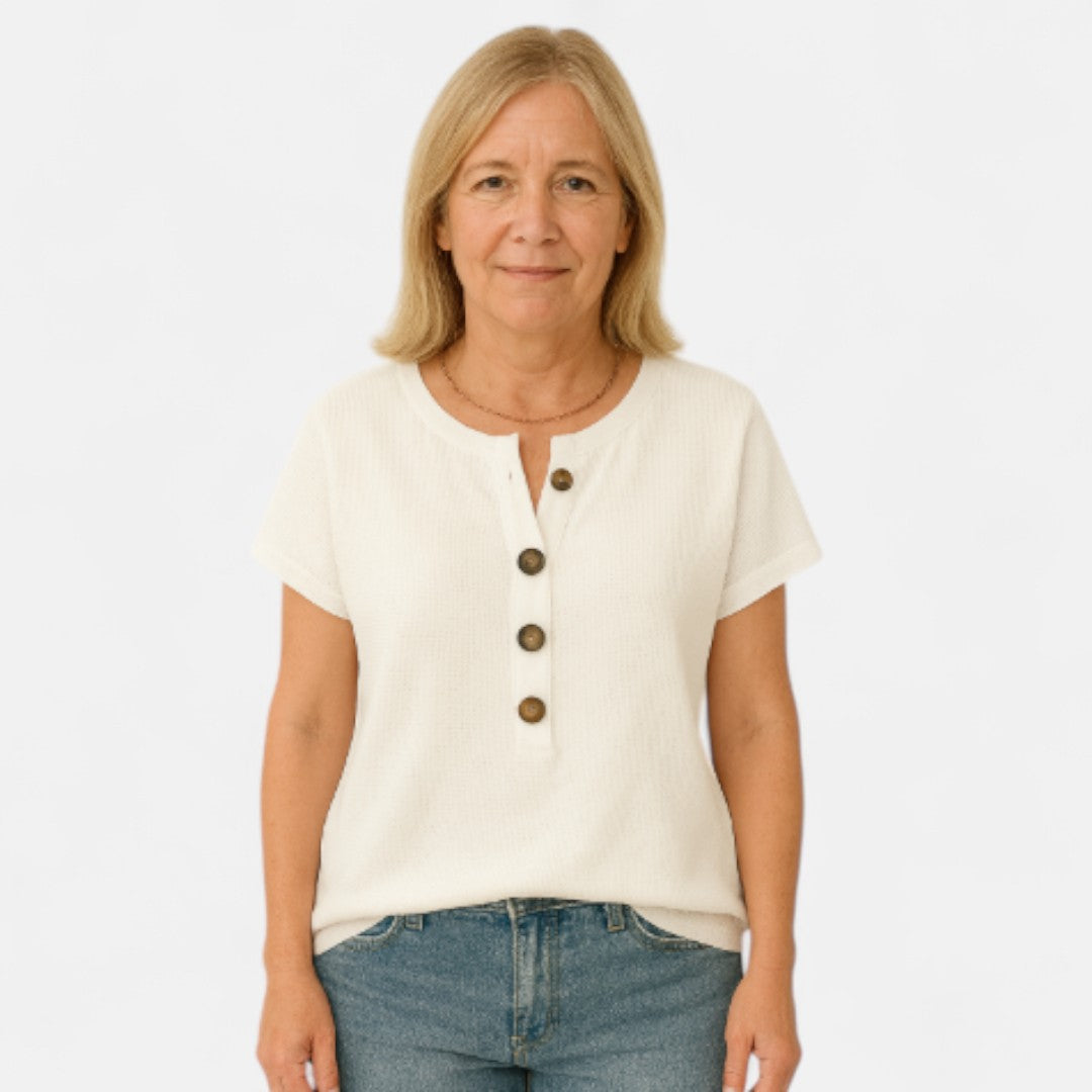 Siv™ - Knäppt komfort-T-shirt