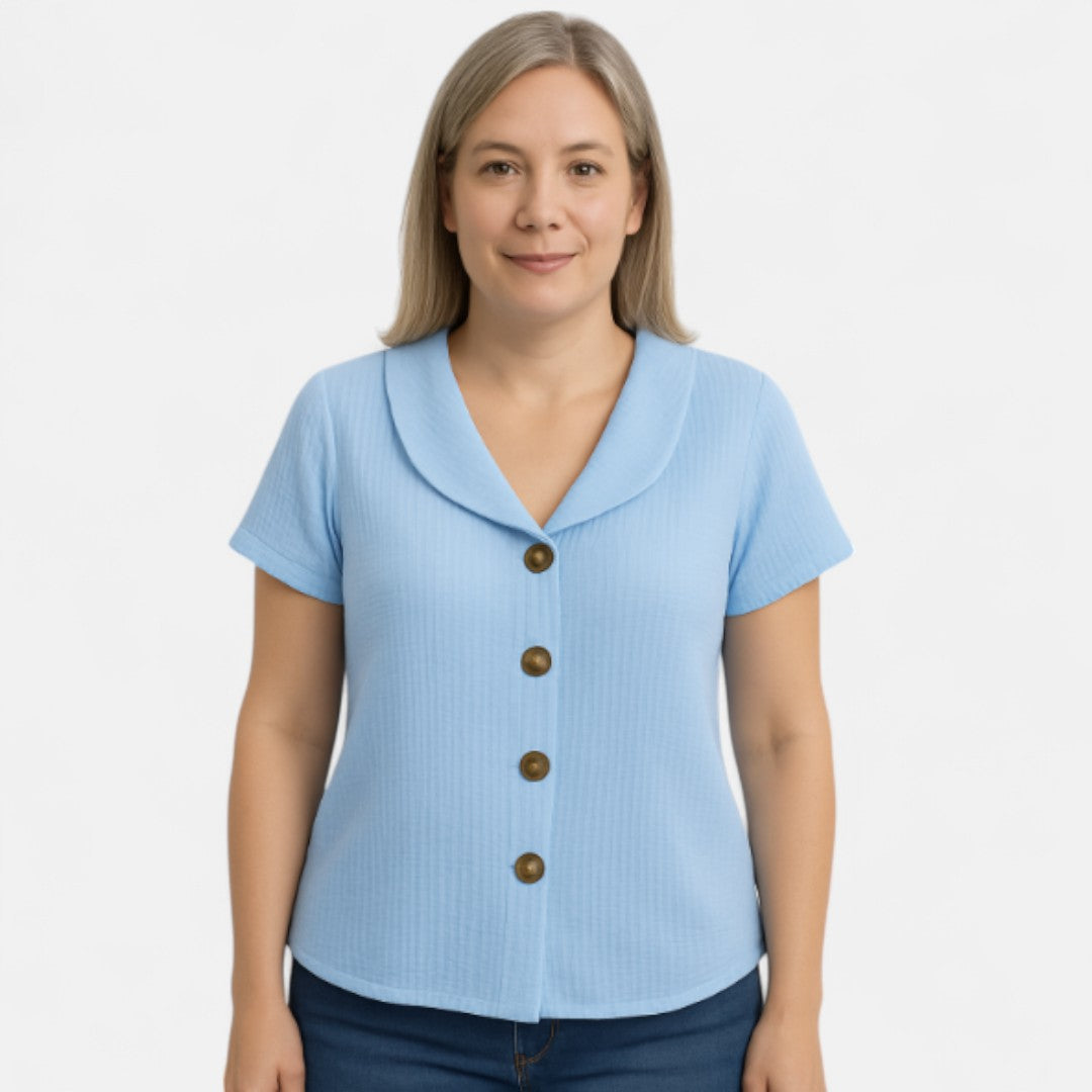 Ingrid™ – Snygg blus med knappar