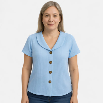 Ingrid™ – Snygg blus med knappar