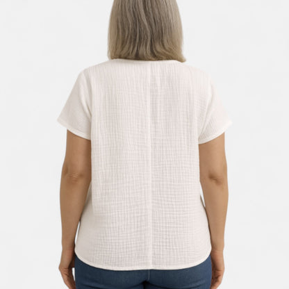 Ingrid™ – Snygg blus med knappar
