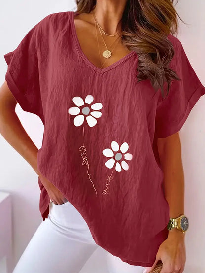 Flower Printed Shirt | Stöd bröstcancer