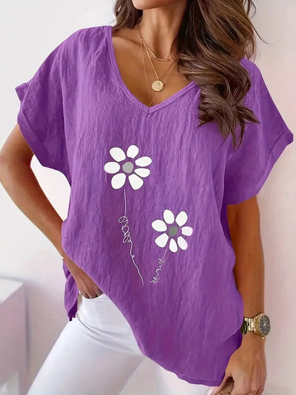 Flower Printed Shirt | Stöd bröstcancer