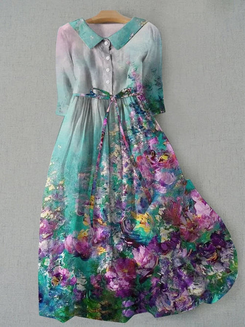 Tessa-klänning – Vintage-klänning med blommönster