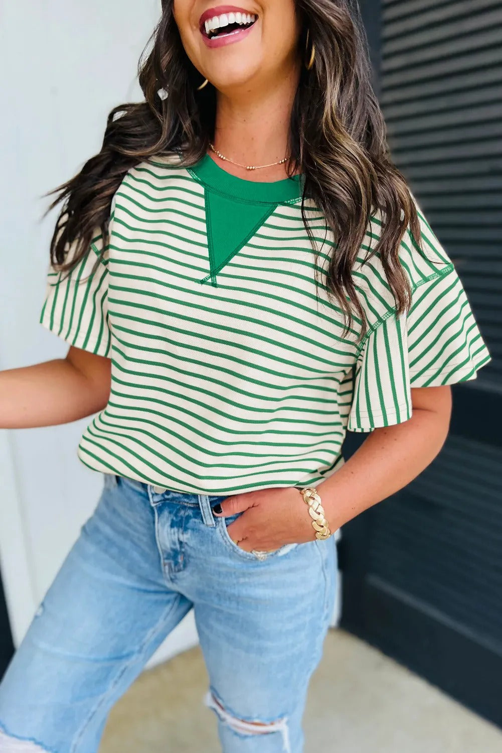 Ruffle Elegance Top | Stöd bröstcancer