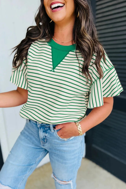 Ruffle Elegance Top | Stöd bröstcancer