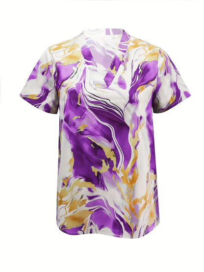 Maroula™ - Topp med marmorprint