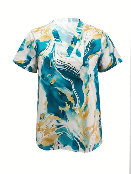 Maroula™ - Topp med marmorprint
