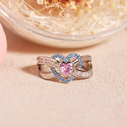 Infinite Blue Heart Ring | Stöd diabetes
