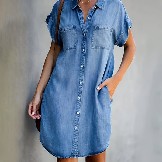 Laura™ - Casual denimklänning